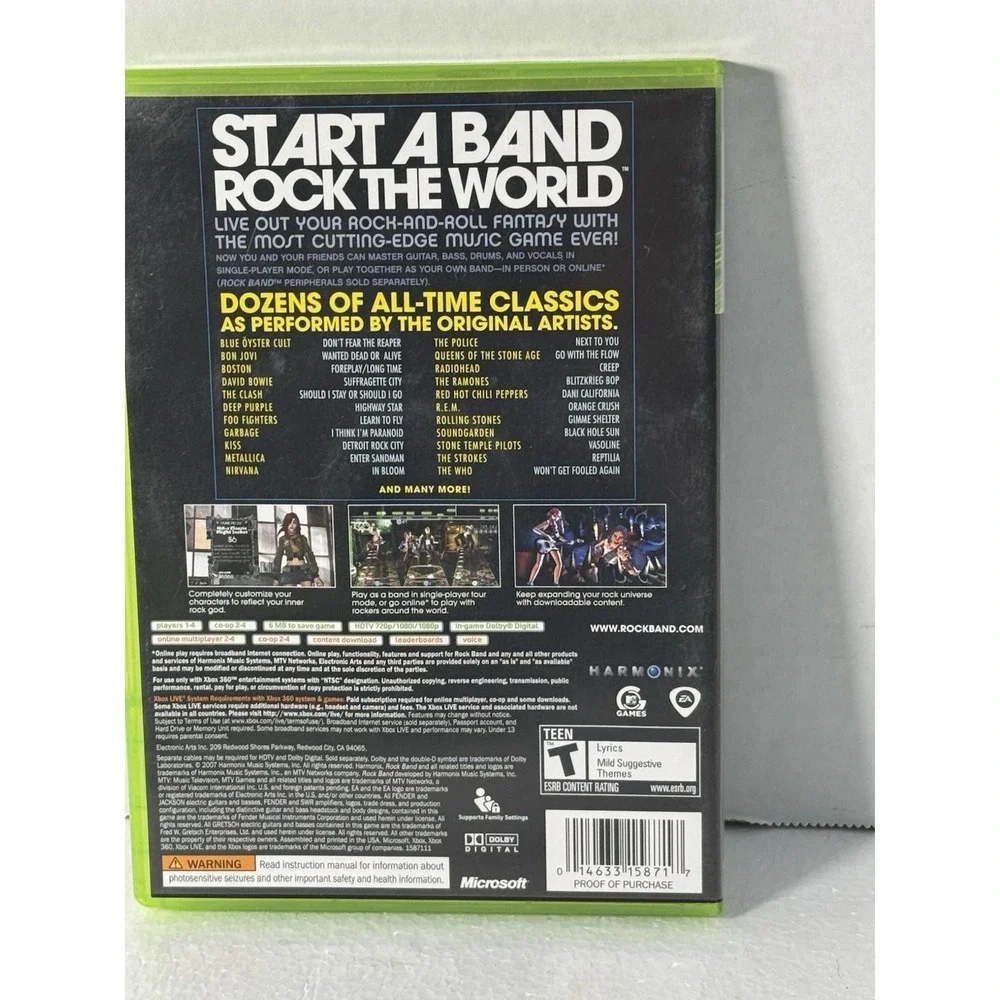 Rock Band (Xbox 360, 2007) -‎ Complete